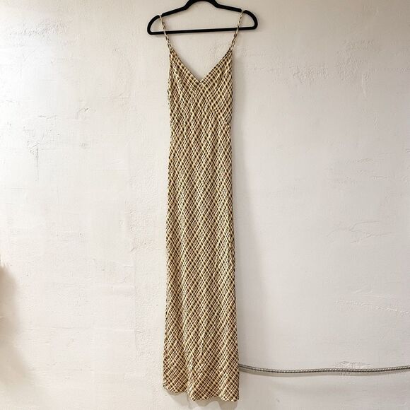 Dissh Dilan Satin Midi Slip Dress in Green Size 4 - Picture 2 of 8